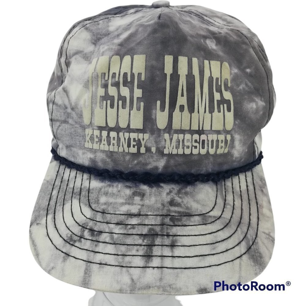 Vintage Jesse James Kearney Missouri Tie Dye Snap Back Baseball Cap One Size